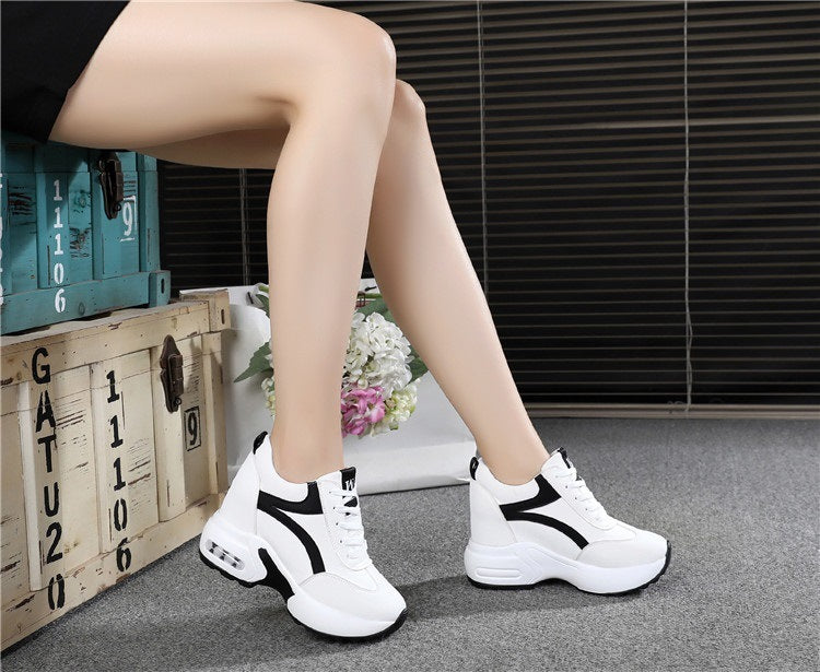 Women's Sports Height Increasing Insole Wedge Platform Shoes