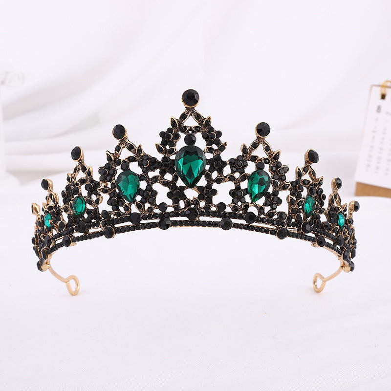 European And American Bride Tiara Baroque Crown Rhinestone Tiara Princess Crown Wedding Hair Accessories Formal Dress Accessories Wholesale