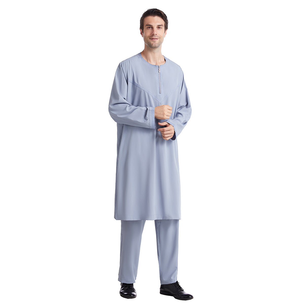 Men's Polyester Embroidered Robe Suit