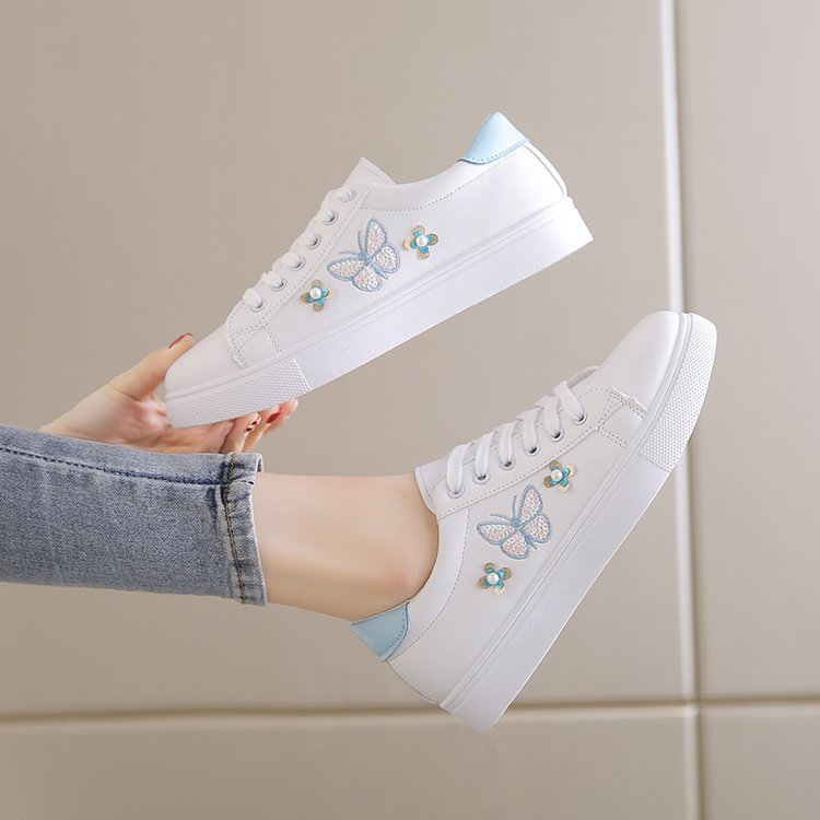 Women's Flat Low-top Sneakers Bow