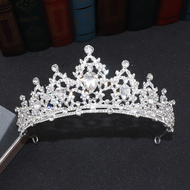 European And American Bride Tiara Baroque Crown Rhinestone Tiara Princess Crown Wedding Hair Accessories Formal Dress Accessories Wholesale