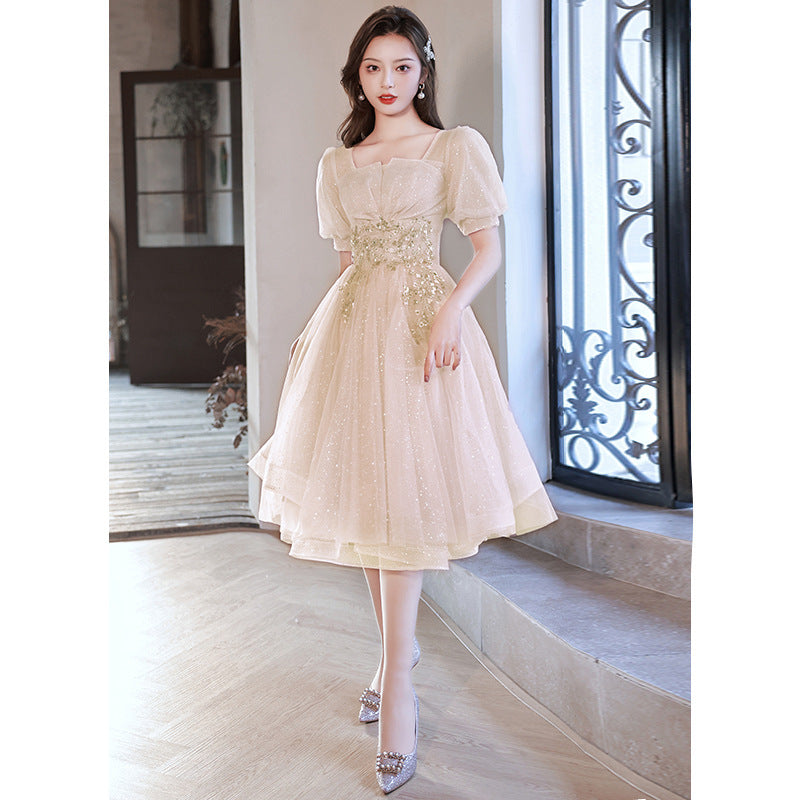 New Birthday Banquet Party Elegant Socialite Host Fairy Slim Evening Dress For Women