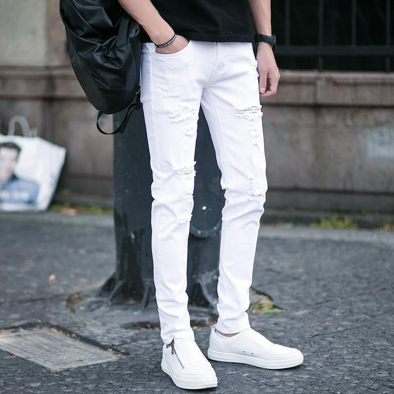 Men's Pants Trendy Slim Patch Jeans