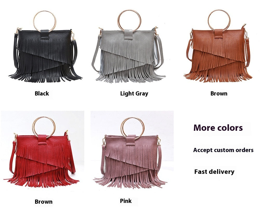 Iron Portable And Fashion New Irregular Tassel Bag