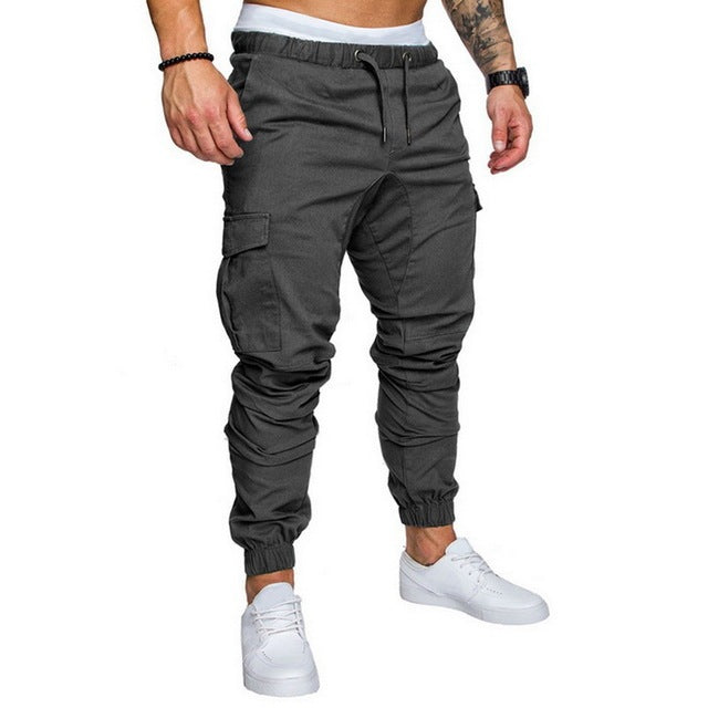 Men's Long Jogging Multi-pocket Trousers