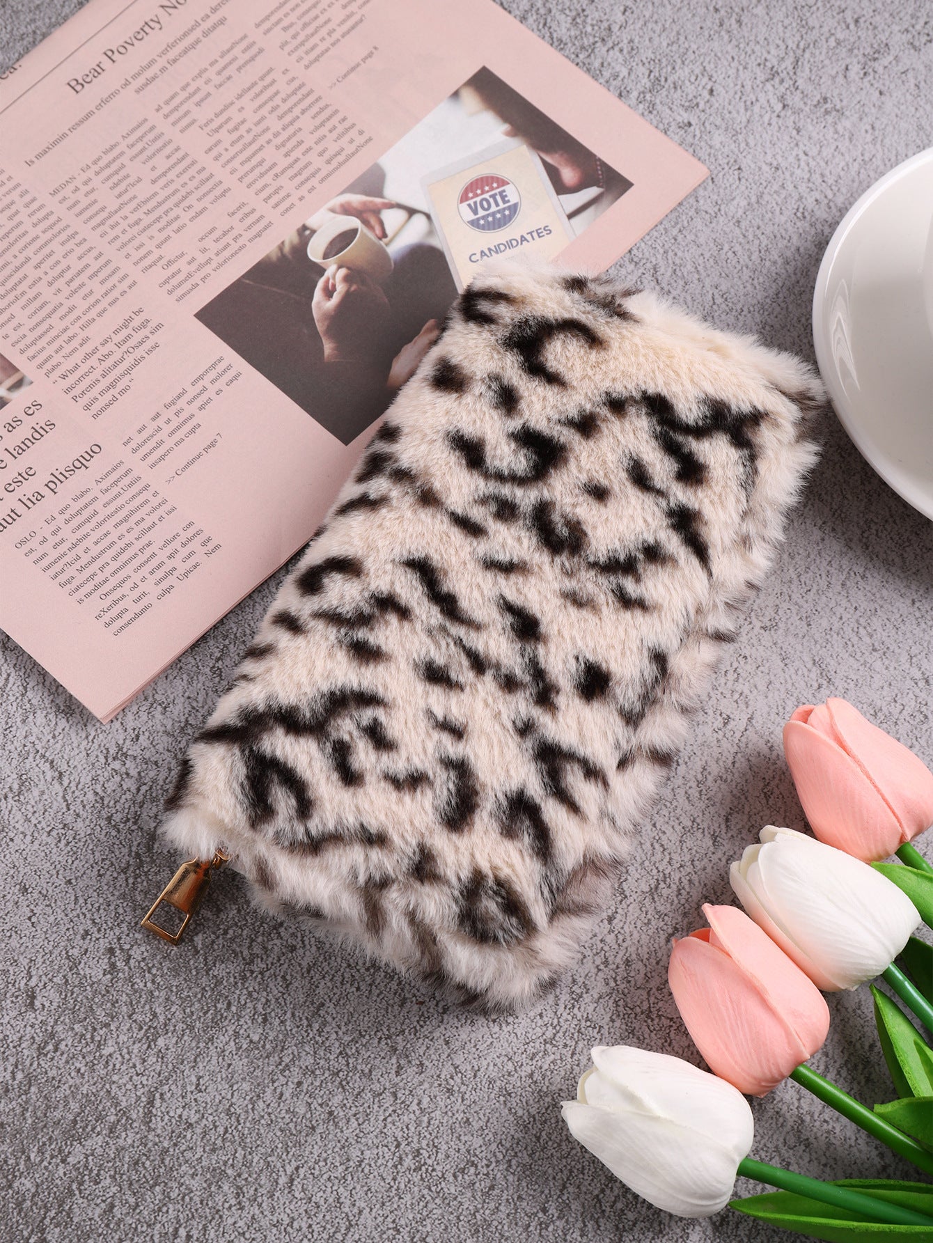 Creative Plush Coin Purse Fashion Leopard Print