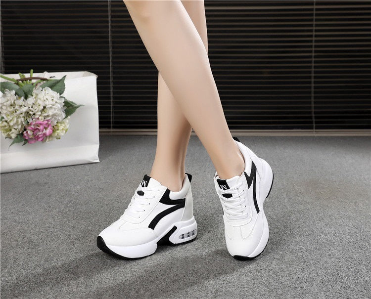 Women's Sports Height Increasing Insole Wedge Platform Shoes