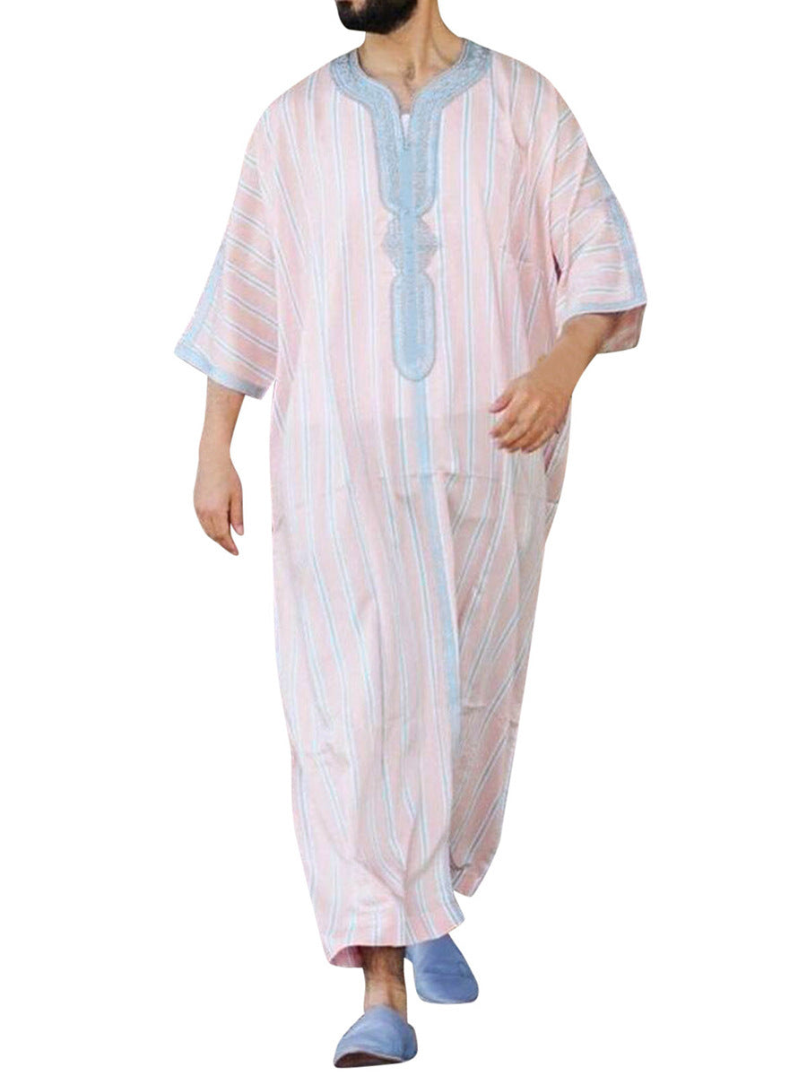 Short Sleeve Rompers Arab Ethnic Style Men