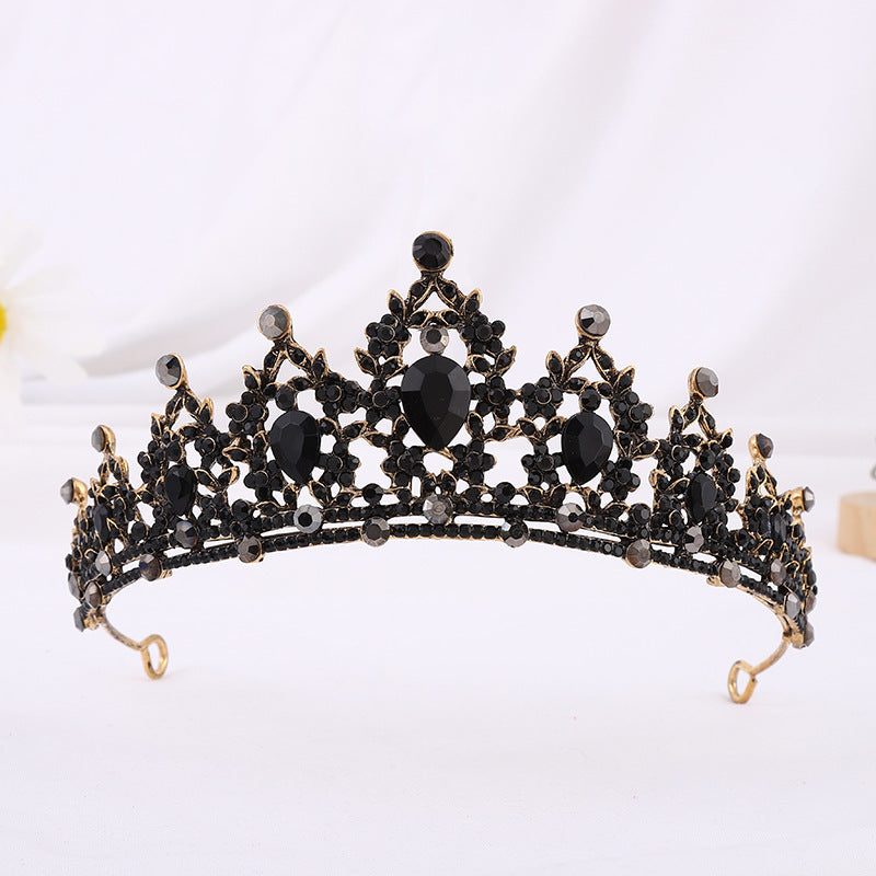 European And American Bride Tiara Baroque Crown Rhinestone Tiara Princess Crown Wedding Hair Accessories Formal Dress Accessories Wholesale